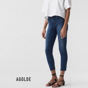 AGOLDE Sophie High Rise Crop Skinny Jean Raw Hem
